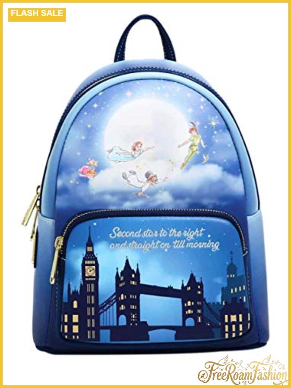 Disney Peter Pan Second Star Glow Faux Leather Shoulder Bag Purse